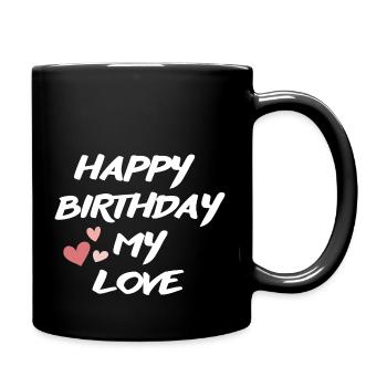 Bon anniversaire - Mug uni - noir - Droite