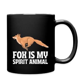 Fox Is My Spirit Animal - Full Colour Mug - black - Right