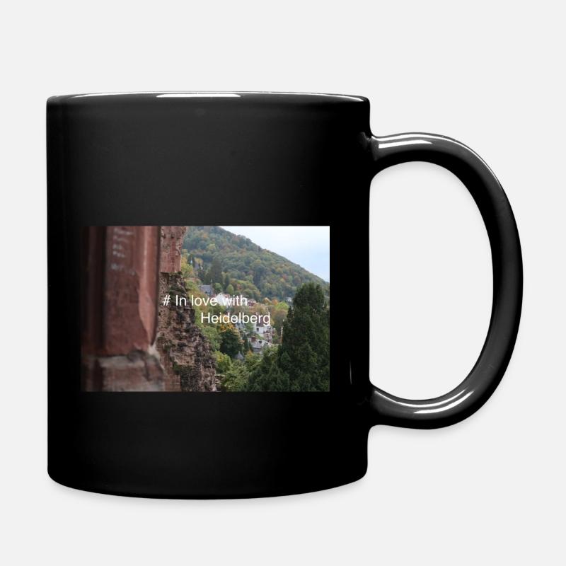 In love with Heidelberg - Tasse einfarbig - Schwarz