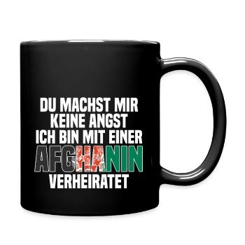 Du machst mir Keine Angst ich bin mit einer Afghan - Tasse einfarbig - Schwarz - Rechts