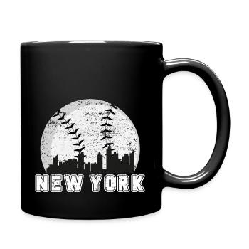 New York City Skyline Baseball Lover - Full Colour Mug - black - Right