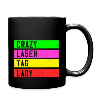 Crazy Laser Tag Lady - Mug uni - noir - Droite