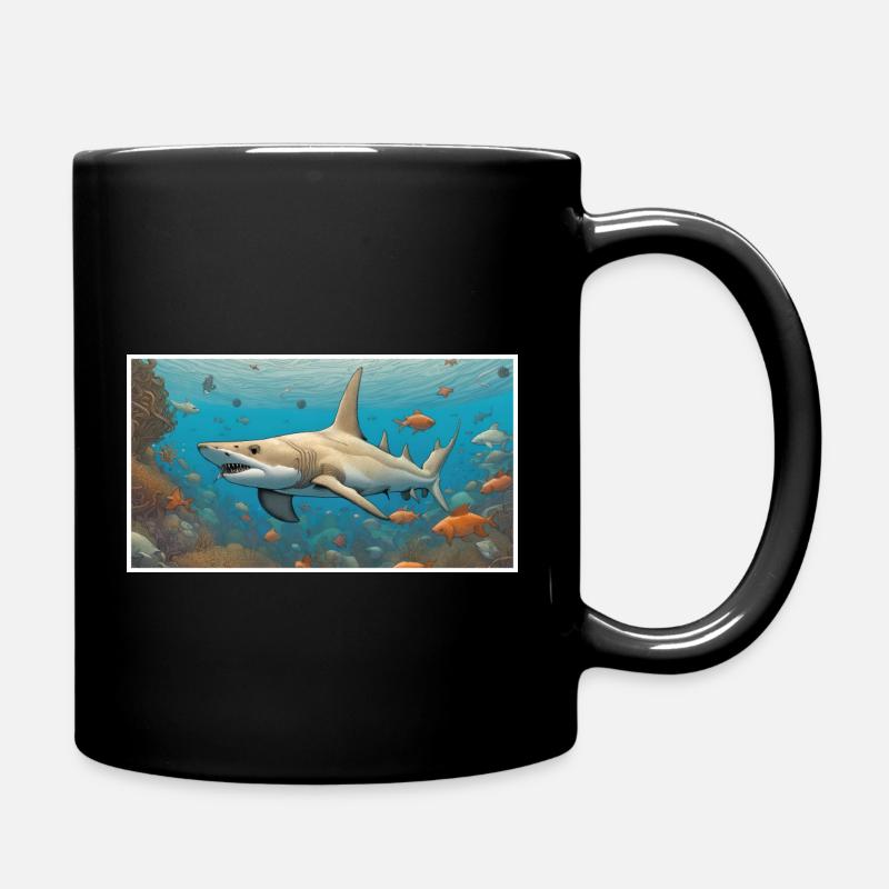 Illustration de bande dessinée Shark - Mug uni - noir