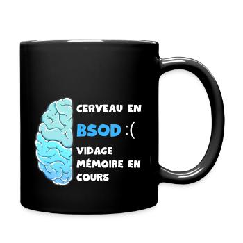 Vidage mémoire en cours. BSOD - Mug uni - noir - Droite