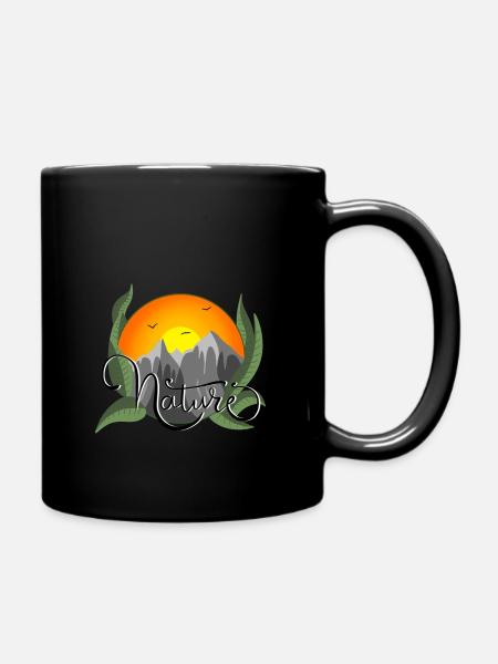 Nature - Tasse einfarbig - Schwarz