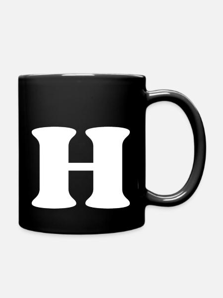 Lettre h - Mug uni - noir