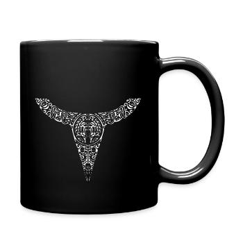 Maori Brustlogo 6 weiß - Tasse einfarbig - Schwarz - Rechts