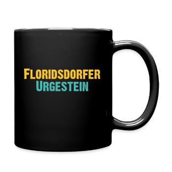 Floridsdorfer Urgestein - Wiener Bezirks, Ureinwoh - Tasse einfarbig - Schwarz - Rechts