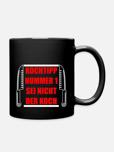Koch - Tasse einfarbig - Schwarz