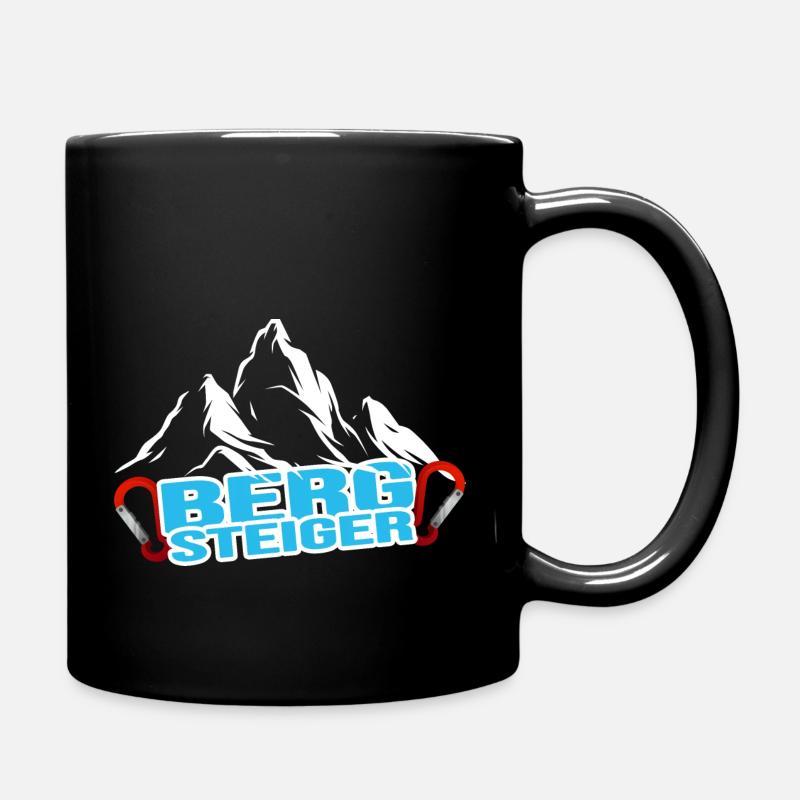Bergsteiger Felsklettern Seilschaft Höhenmeter - Tasse einfarbig - Schwarz