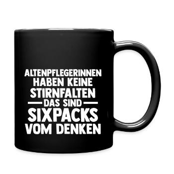 Pflege Pflegekraft AltenPflegerinin - Tasse einfarbig - Schwarz - Rechts