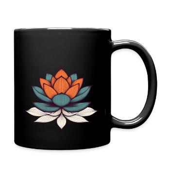 Zen Lotus T-shirt Design for the Soul - Full Colour Mug - black - Right