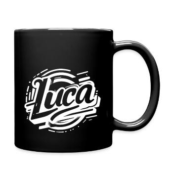 Luca Name Graffiti - Full Colour Mug - black - Right