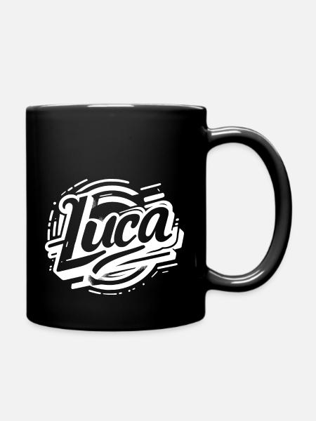 Luca Name Graffiti - Tasse einfarbig - Schwarz