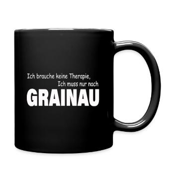 Therapie GRAINAU - Tasse einfarbig - Schwarz - Rechts