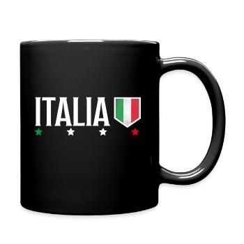 Italien, Italia, Italy - Tasse einfarbig - Schwarz - Rechts