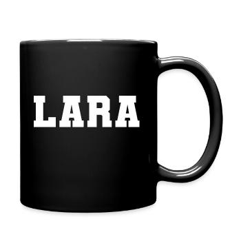 Name - Lara - Full Colour Mug - black - Right