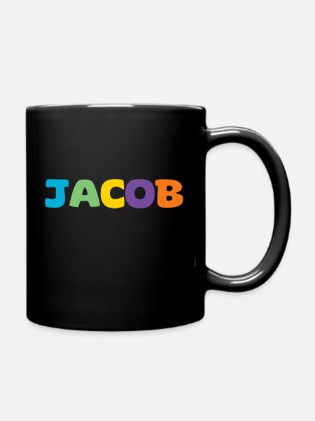 Name - Jacob - Tasse einfarbig - Schwarz