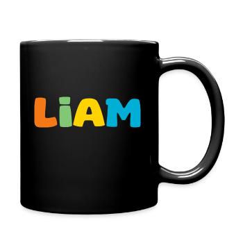 Name - Liam - Tasse einfarbig - Schwarz - Rechts