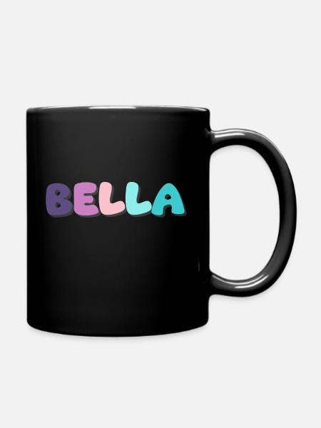 Name - Bella - Tasse einfarbig - Schwarz