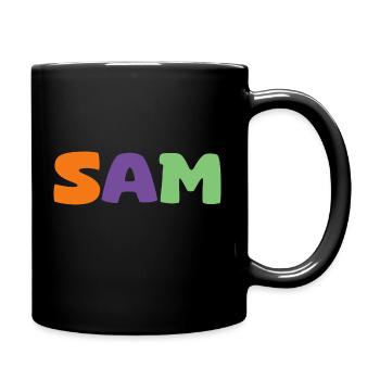 Name - Säm - Tasse einfarbig - Schwarz - Rechts