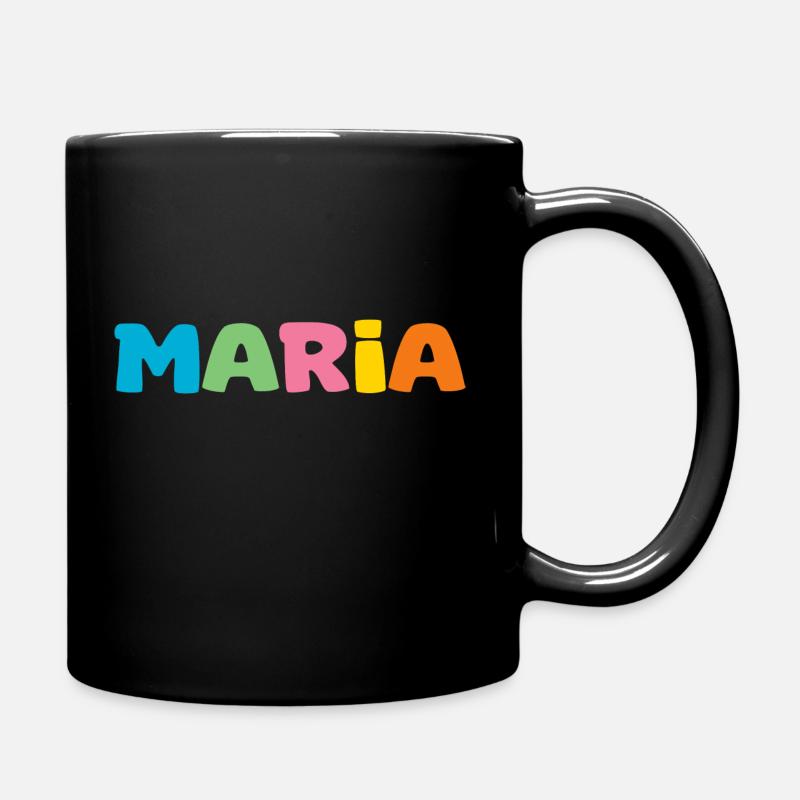 Name - Maria - Tasse einfarbig - Schwarz