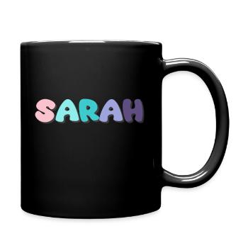 Name - Sarah - Tasse einfarbig - Schwarz - Rechts