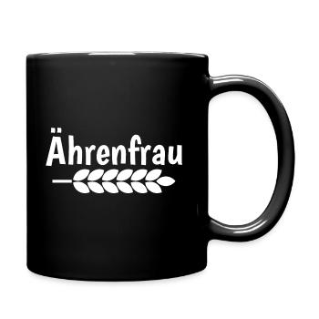 Ährenfrau – Ehrenfrau mit Ähre - Tasse einfarbig - Schwarz - Rechts