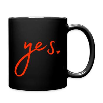 Yes - Tasse einfarbig - Schwarz - Rechts