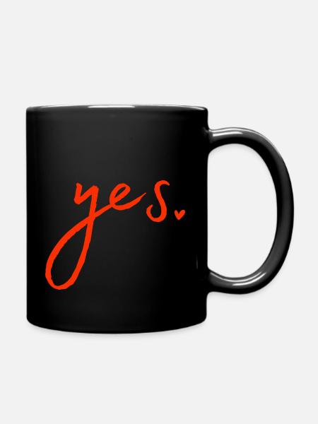 Yes - Tasse einfarbig - Schwarz