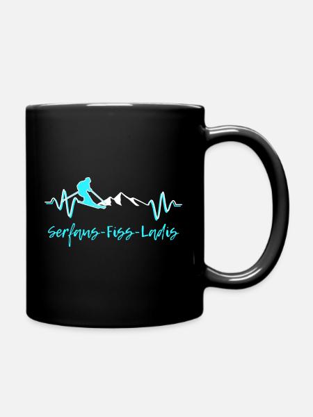 Skifahren Serfaus Fiss Ladis - Tasse einfarbig - Schwarz