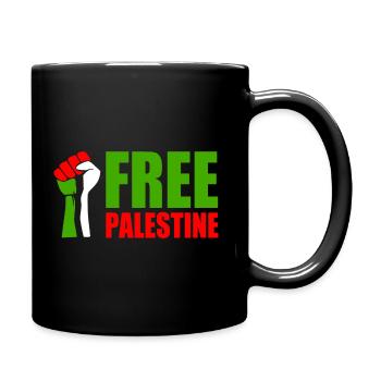 Free palestine - Mug uni - noir - Droite