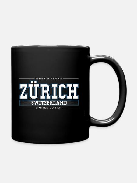 Zürich - Tasse einfarbig - Schwarz
