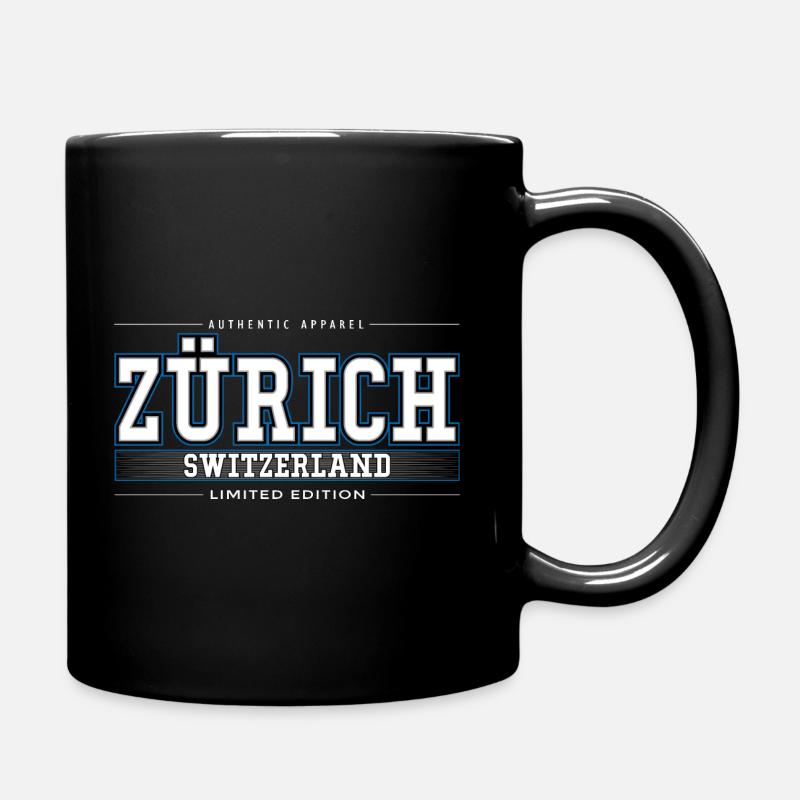 Zürich - Tasse einfarbig - Schwarz