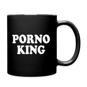 Porno king - Tasse einfarbig - Schwarz - Rechts