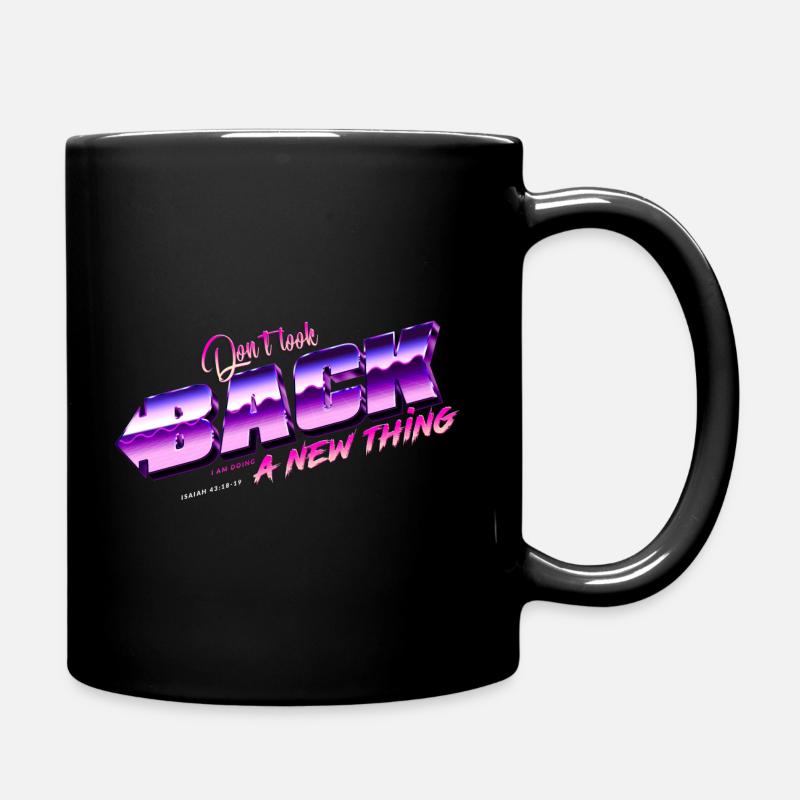 Années 1980 - Ne regardez pas en arrière - Mug uni - noir