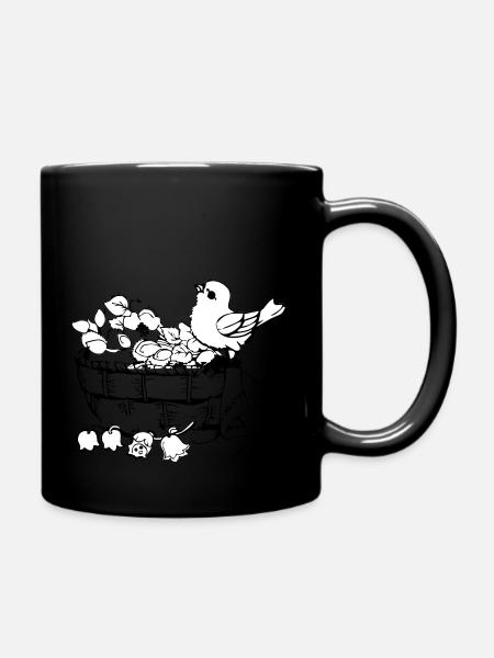 Frühling - Tasse einfarbig - Schwarz