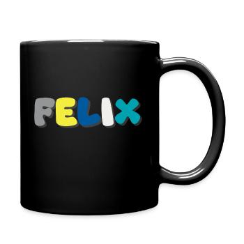 Name - Felix - Tasse einfarbig - Schwarz - Rechts