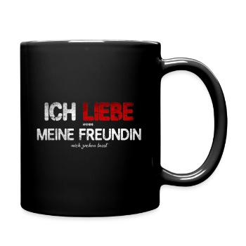 I love when my girlfriend lets me gamble - Full Colour Mug - black - Right