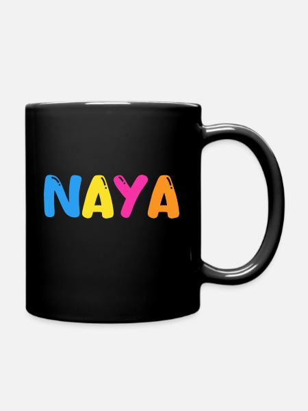Name - Naya - Tasse einfarbig - Schwarz