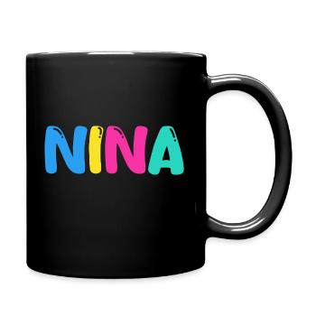 Name - Nina - Full Colour Mug - black - Right