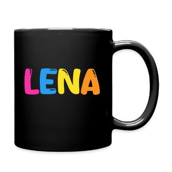 Name - Lena - Tasse einfarbig - Schwarz - Rechts