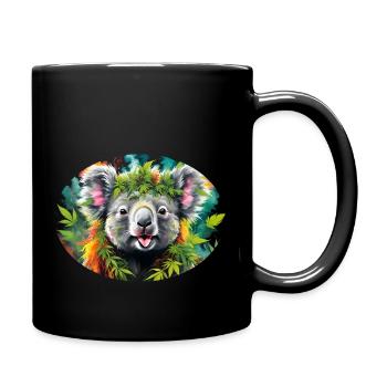 Psychodelic Koala - Tasse einfarbig - Schwarz - Rechts