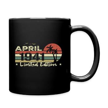 April Jahrgang 83. Geburtstag Geboren 1941 Vibe - Tasse einfarbig - Schwarz - Rechts