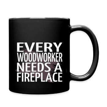 birthday present jackhammer - Tasse einfarbig - Schwarz - Rechts