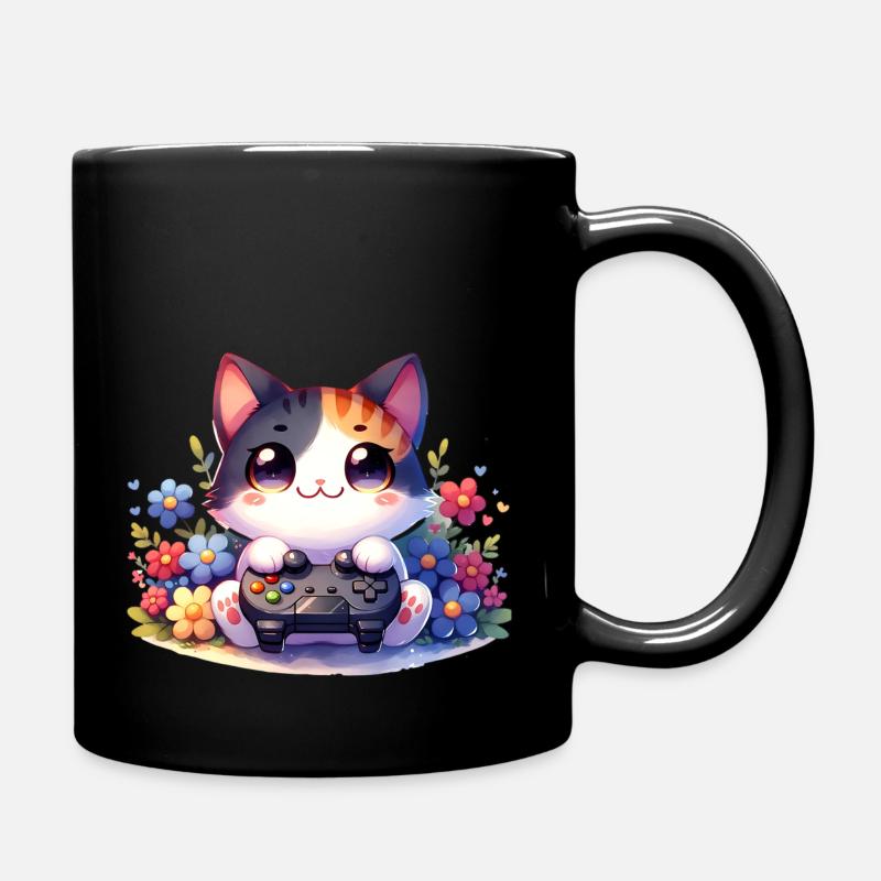 Katzenspiel - Tasse einfarbig - Schwarz