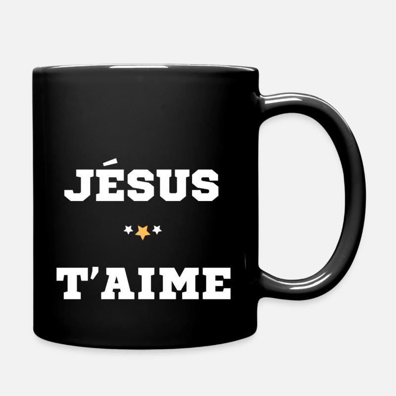 JÉSUS CHRIST T'AIME - Mug uni - noir