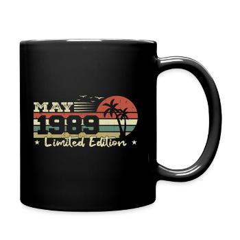 Mai Jahrgang 35. Jahrestag Geboren 1989 Vibe - Tasse einfarbig - Schwarz - Rechts