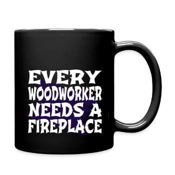 hearbeat lumberjack birthday gift - Tasse einfarbig - Schwarz - Rechts