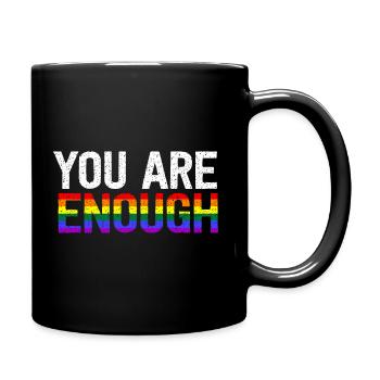 You Are Enough - Full Colour Mug - black - Right